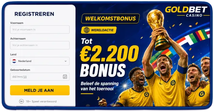 GoldBet Casino Registratie banner